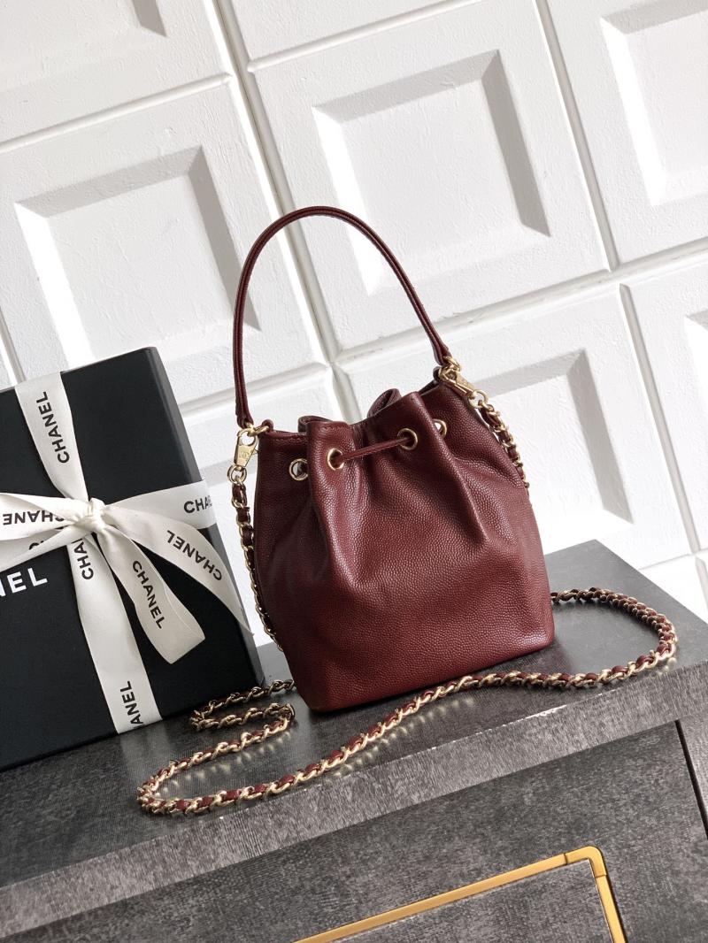 Chane Mini Bucket Bag Burgundy AP0809