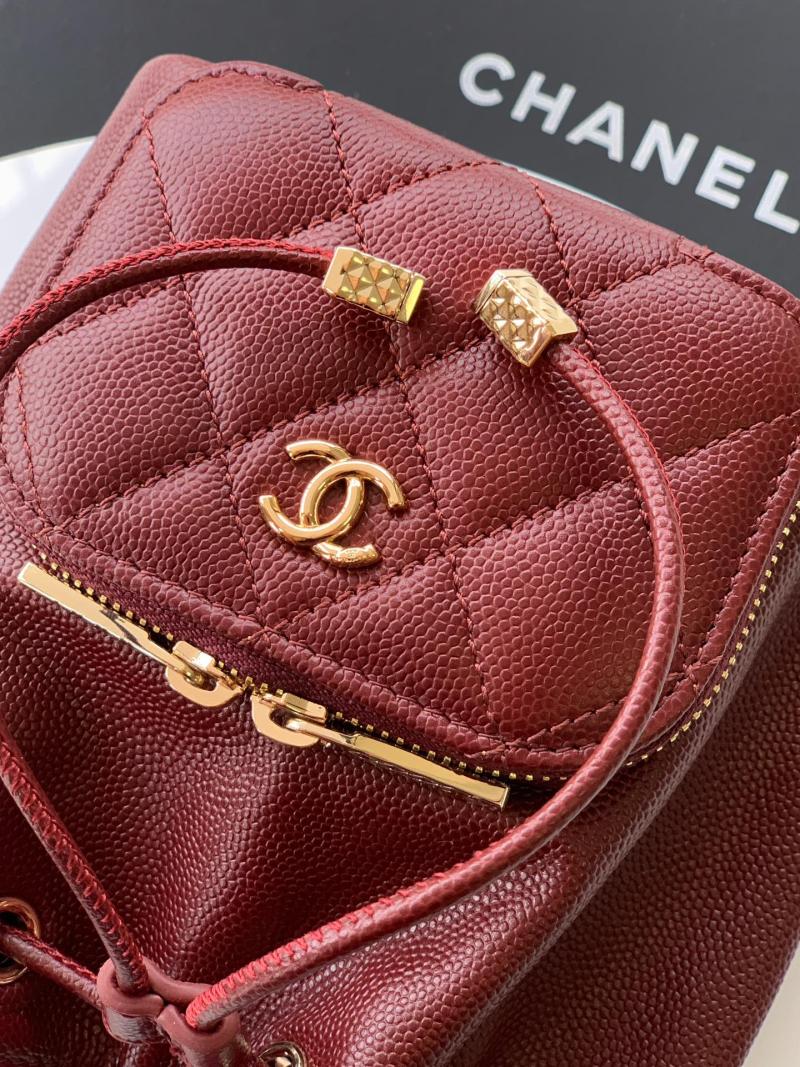 Chane Mini Bucket Bag Burgundy AP0809
