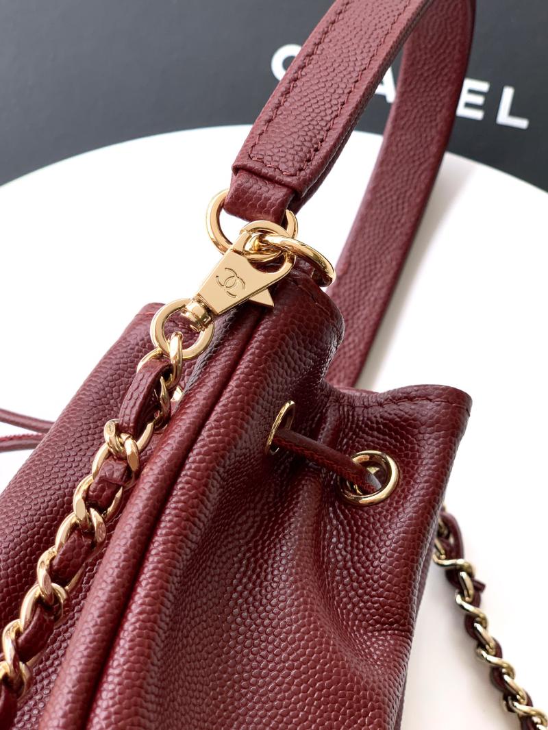 Chane Mini Bucket Bag Burgundy AP0809