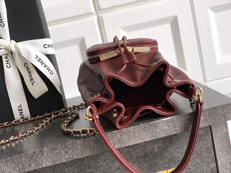 Chane Mini Bucket Bag Burgundy AP0809