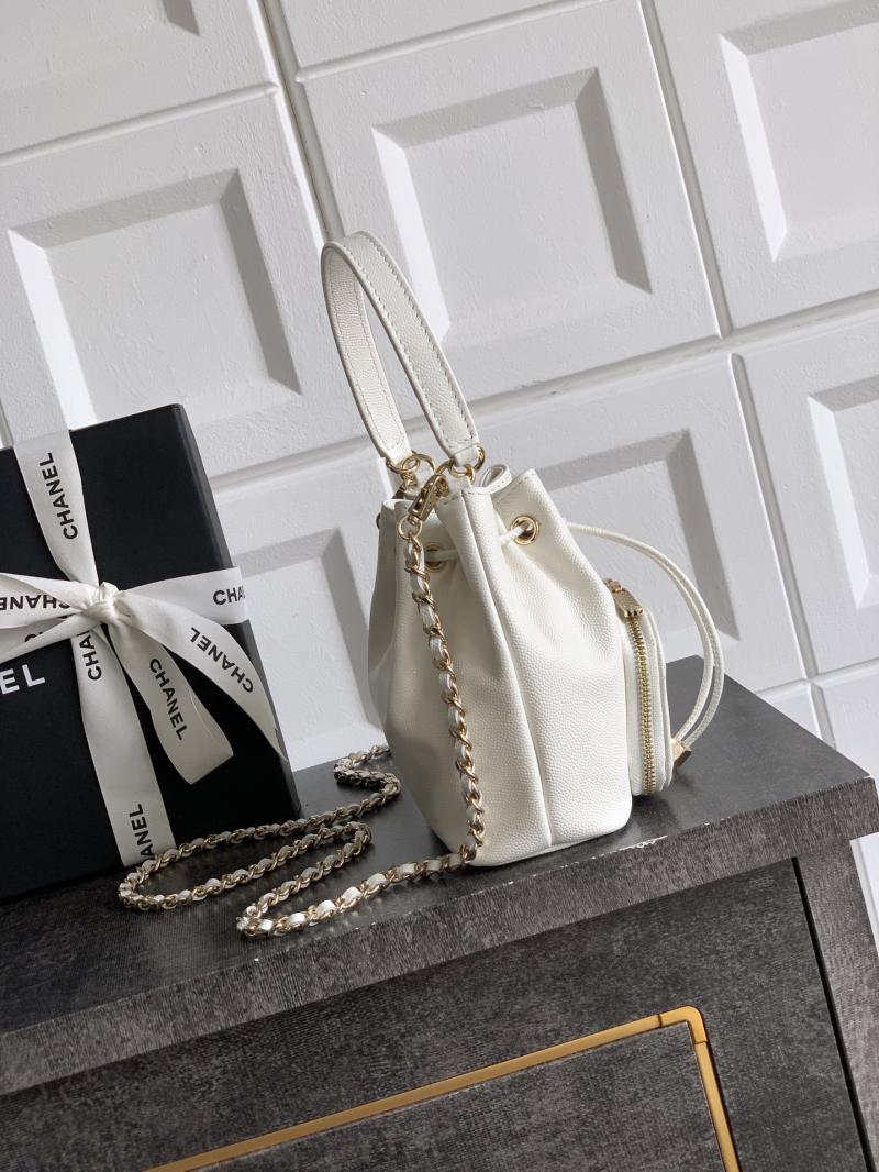 Chane Mini Bucket Bag White AP0809