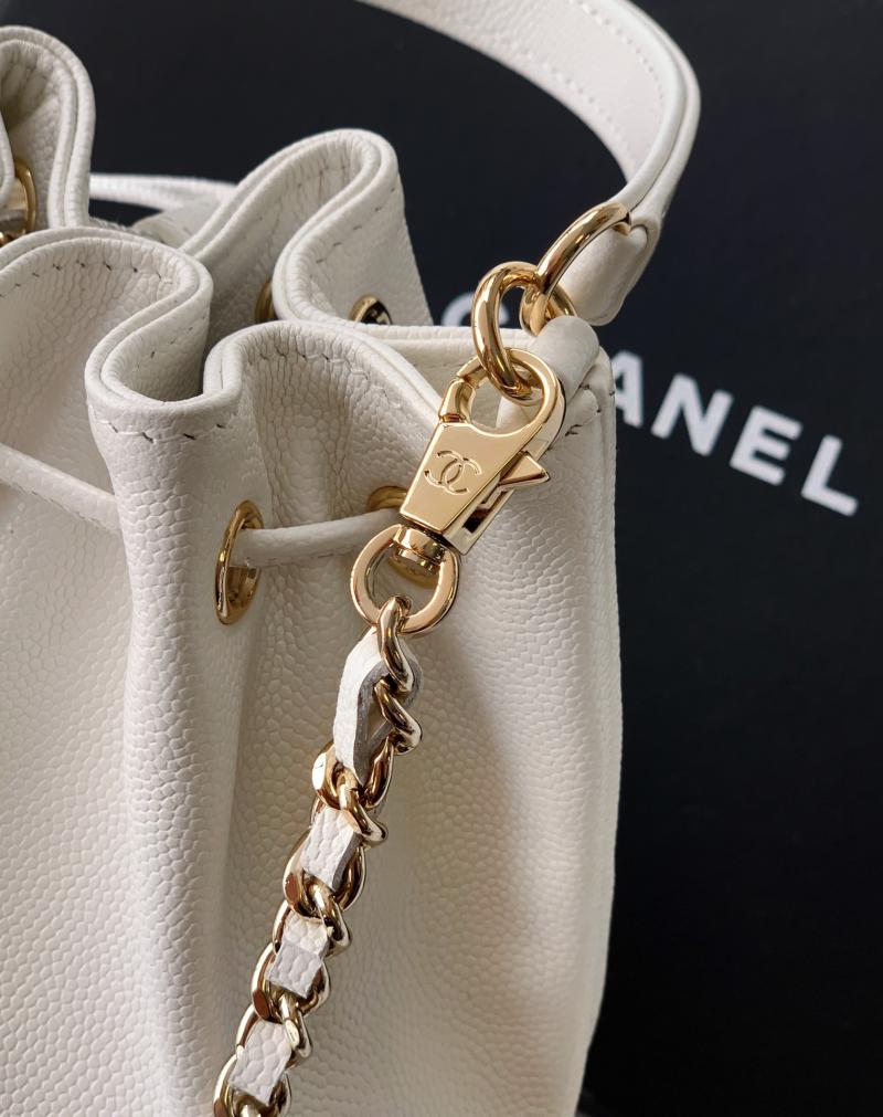 Chane Mini Bucket Bag White AP0809