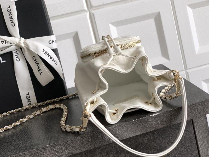 Chane Mini Bucket Bag White AP0809