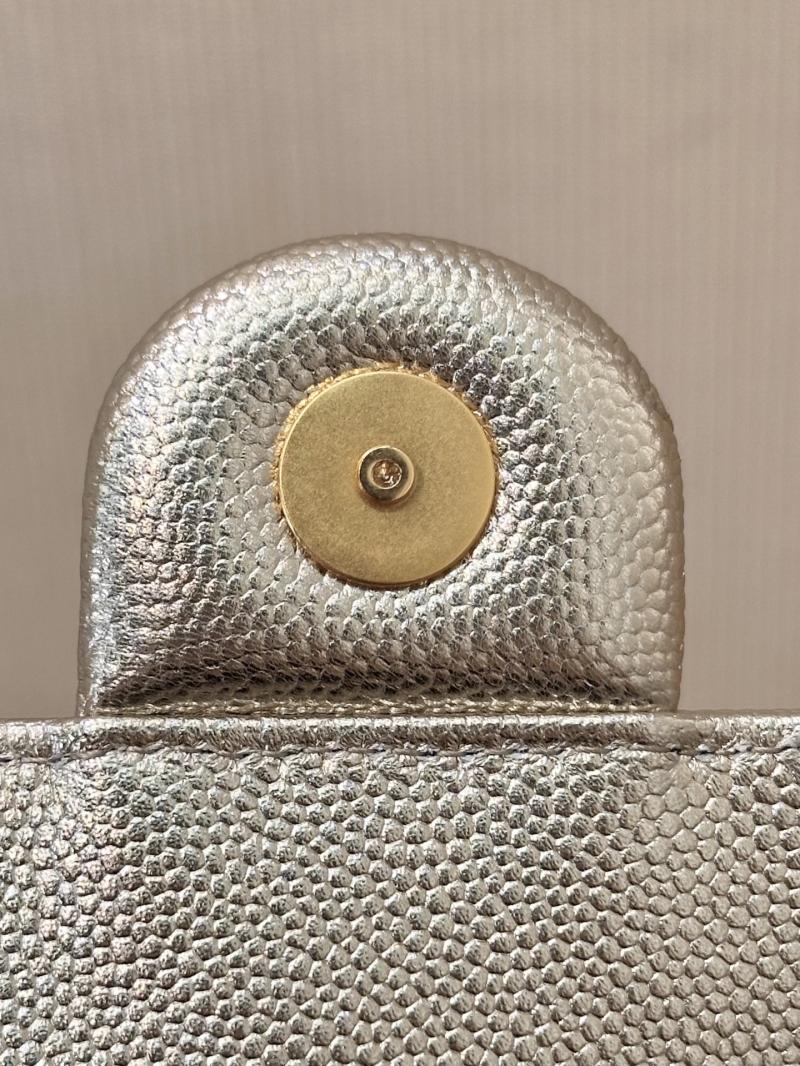 Chanel 25 Medium Handbag Champagne Gold AS5311