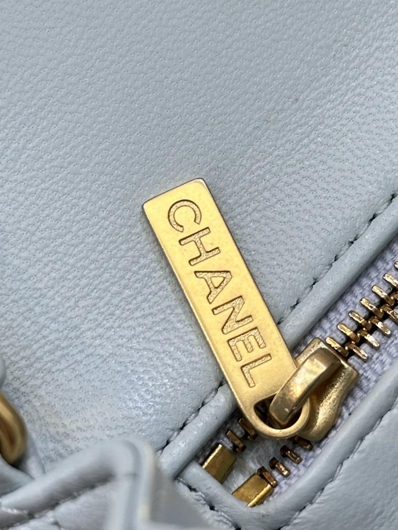 Chanel Lambskin Flap Bag Light Blue AS1786