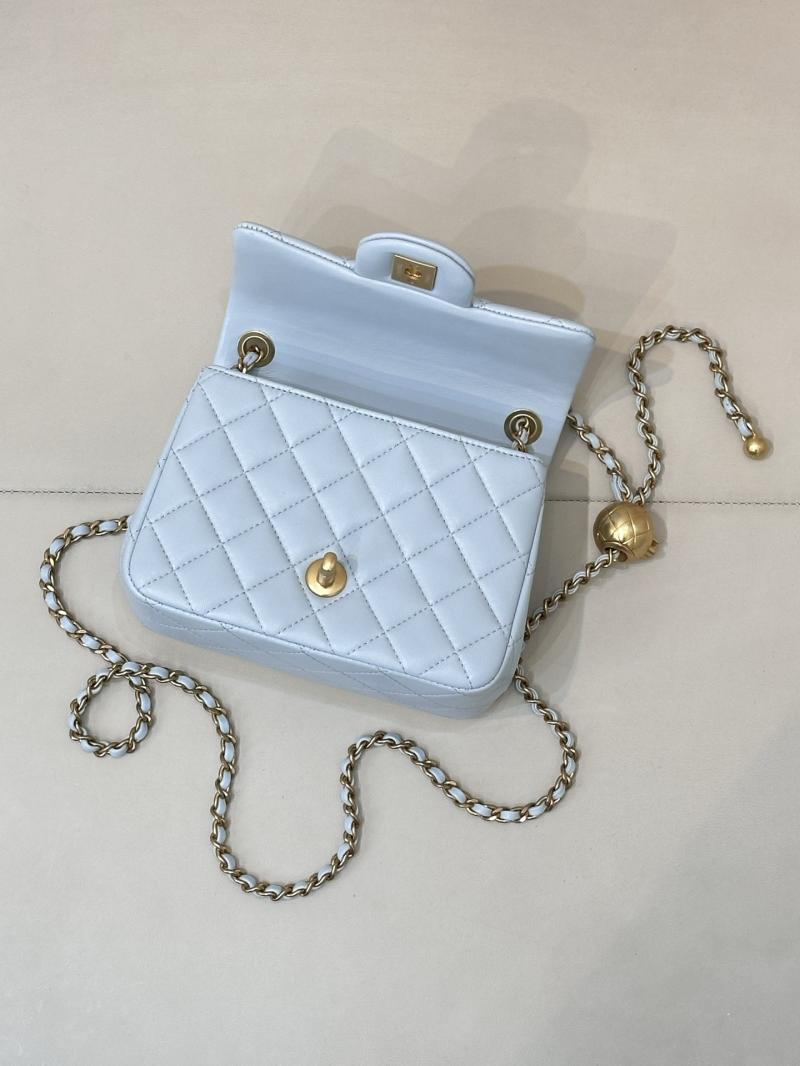 Chanel Lambskin Flap Bag Light Blue AS1786