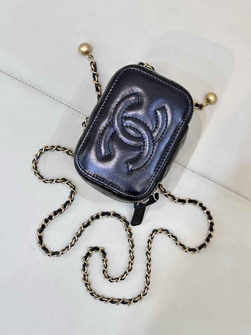 Chanel Lambskin Vanity With Chain Black AP2292