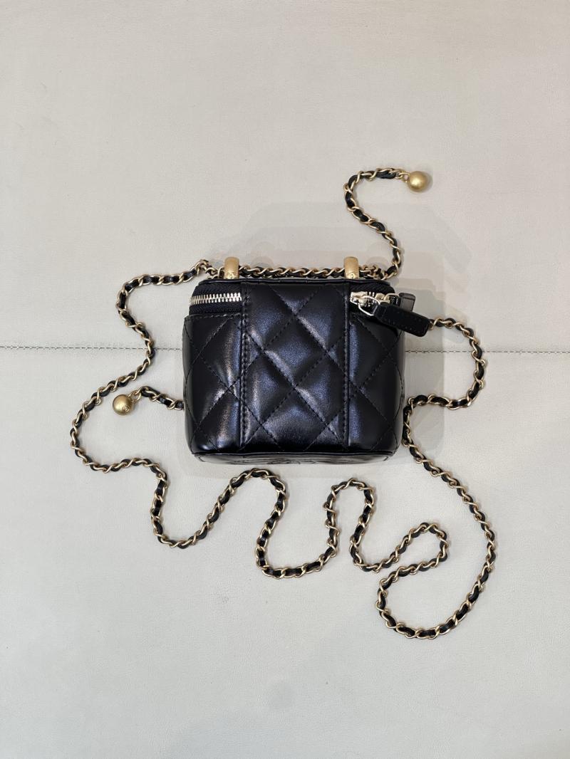 Chanel Lambskin Vanity With Chain Black AP2292