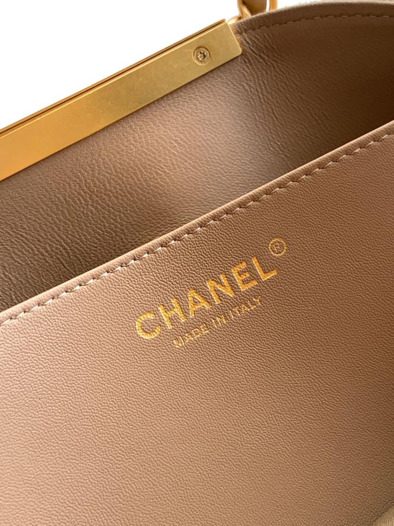 Chanel Large Suede Shoulder Bag Camel AS81701