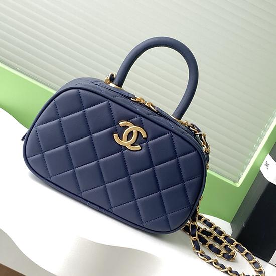 Chanel Mini Bowling Bag Blue AS5572
