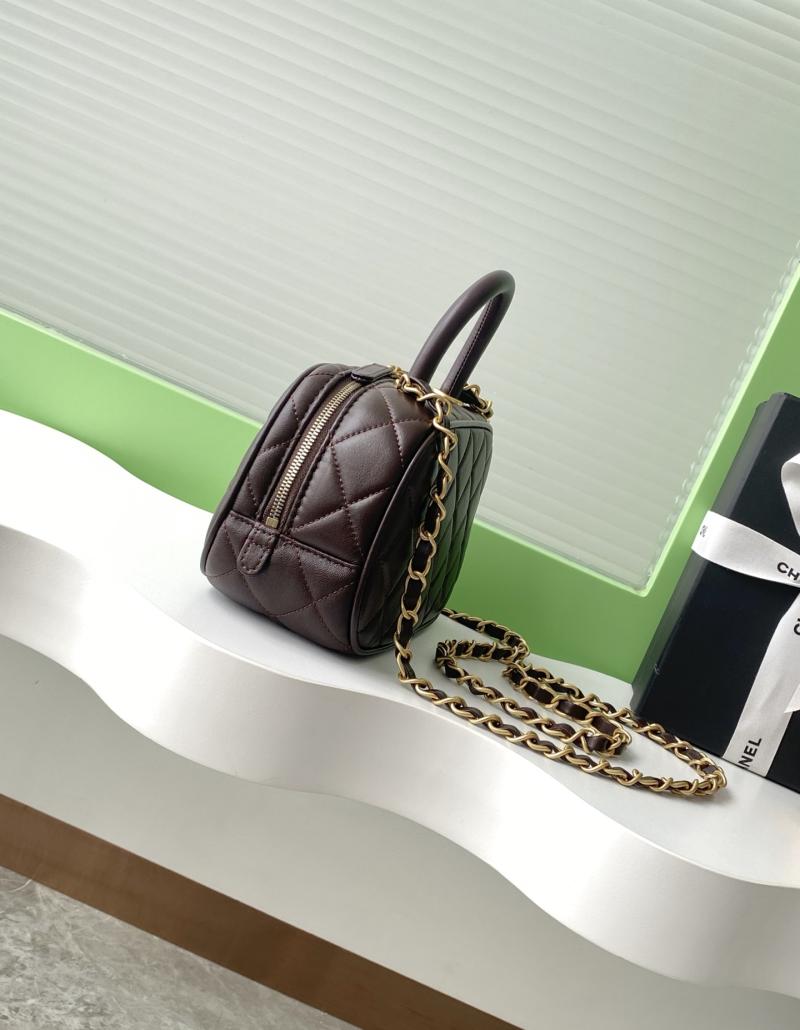 Chanel Mini Bowling Bag Dark Brown AS5572