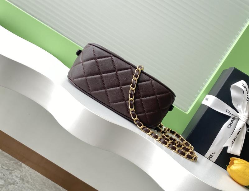 Chanel Mini Bowling Bag Dark Brown AS5572