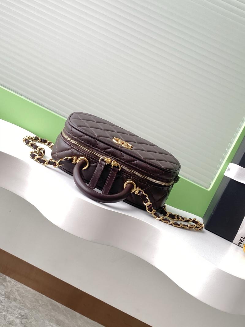 Chanel Mini Bowling Bag Dark Brown AS5572