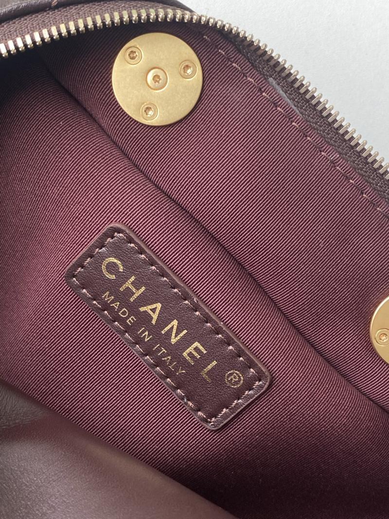 Chanel Mini Bowling Bag Dark Brown AS5572