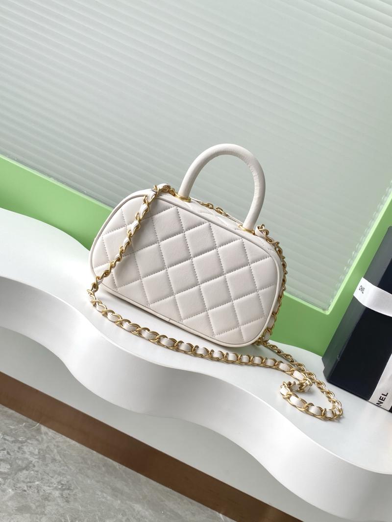 Chanel Mini Bowling Bag White AS5572