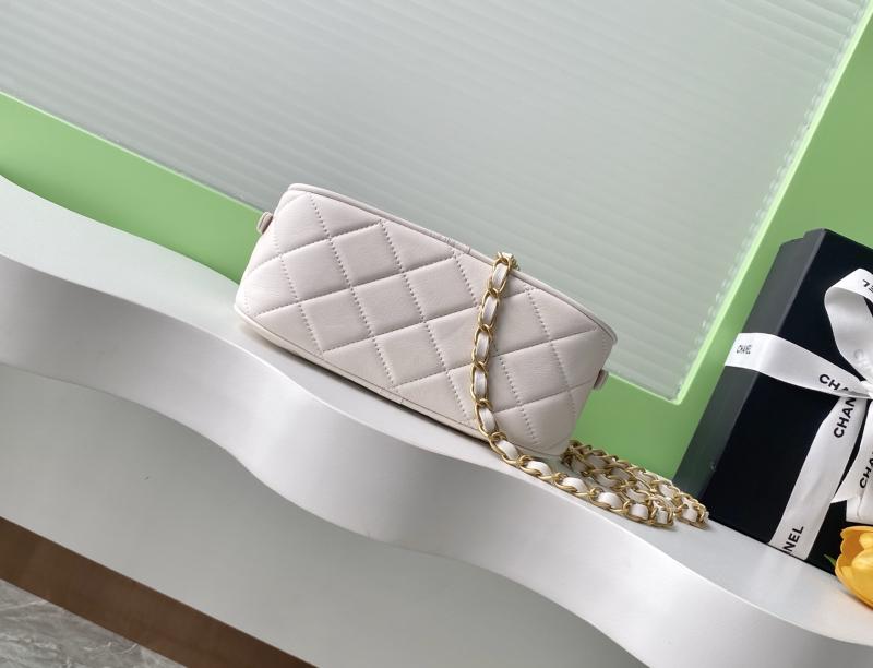 Chanel Mini Bowling Bag White AS5572