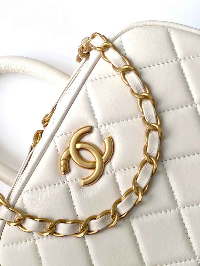 Chanel Mini Bowling Bag White AS5572