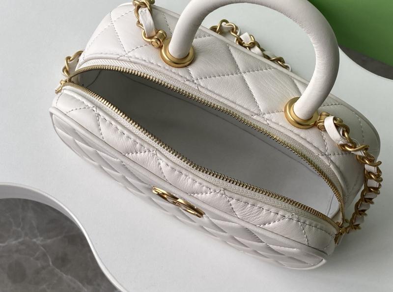 Chanel Mini Bowling Bag White AS5572