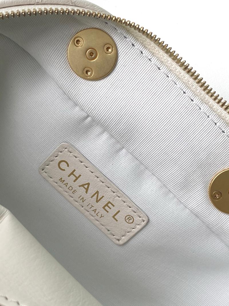 Chanel Mini Bowling Bag White AS5572