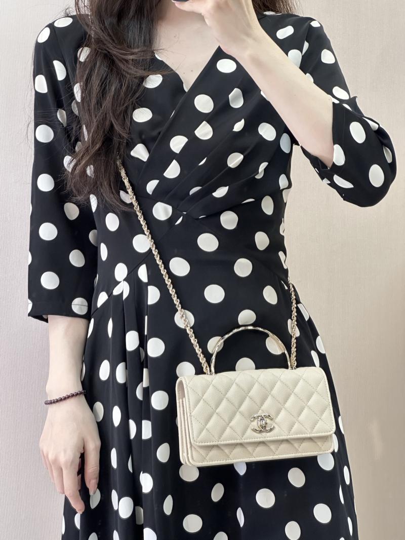 Chanel Mini Flap Bag with Top Handle Beige AP4621