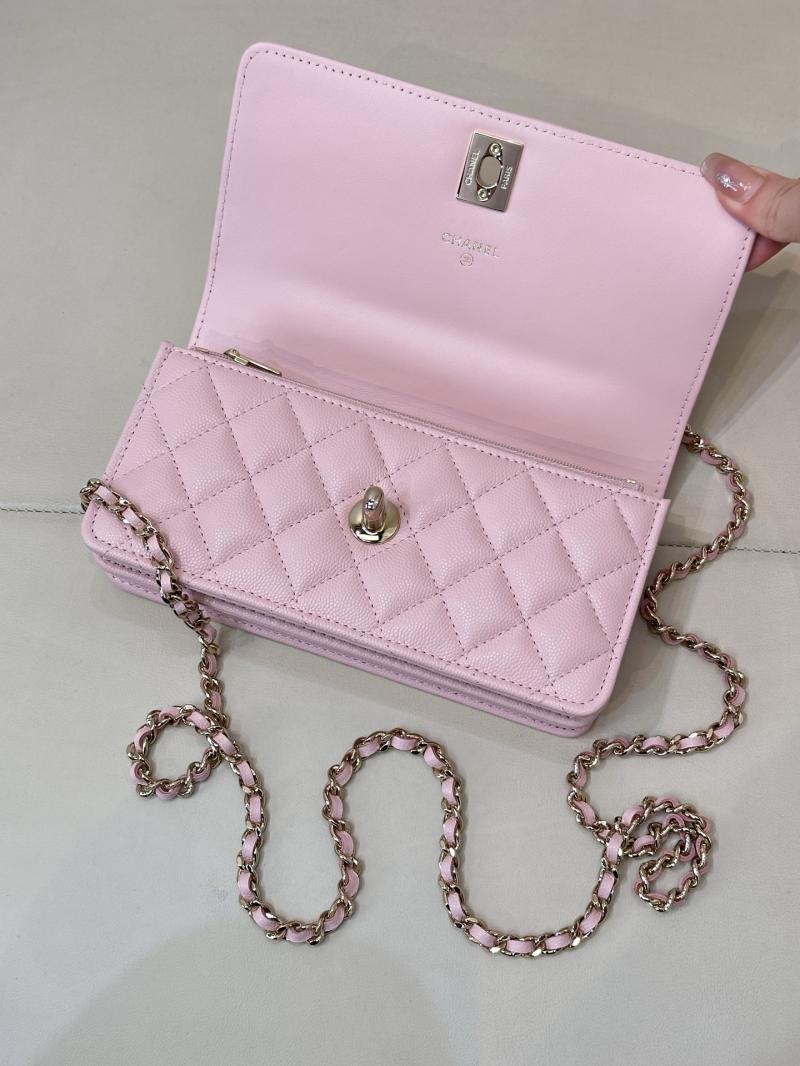 Chanel Mini Flap Bag with Top Handle Pink AP4621