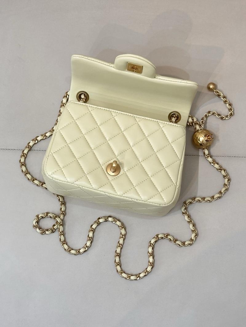 Chanel Mini Lambskin Flap Bag Yellow AS1786