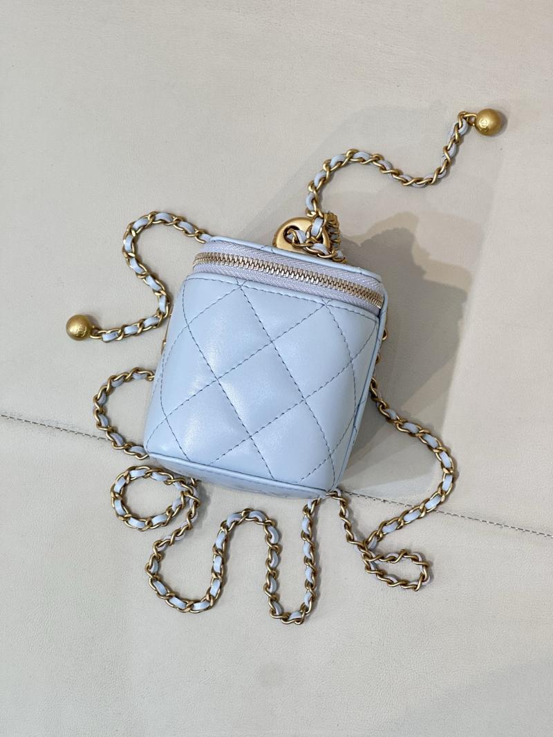 Chanel Mini Vanity With Chain Blue AP2292