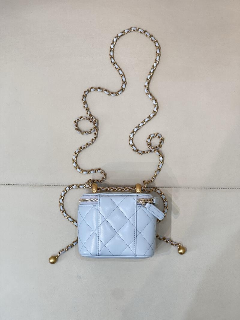 Chanel Mini Vanity With Chain Blue AP2292