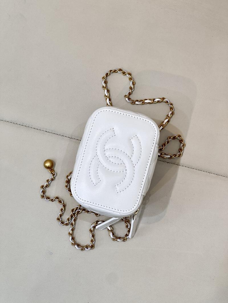 Chanel Mini Vanity With Chain White AP2292