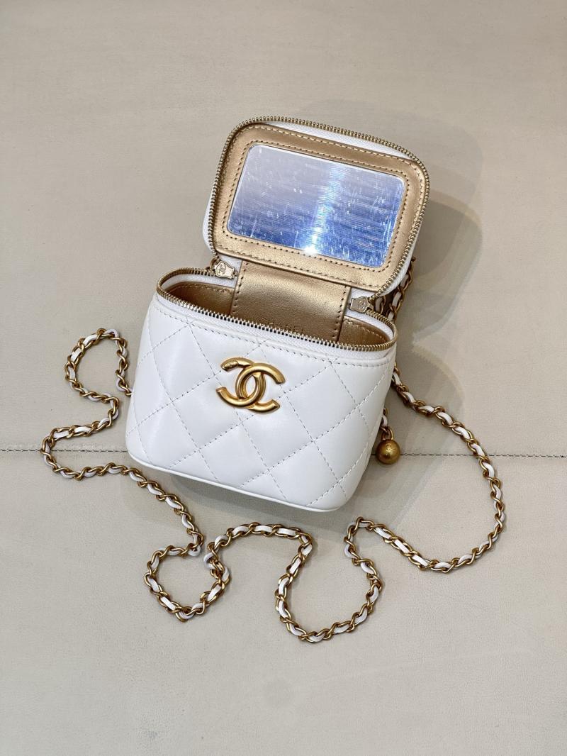 Chanel Mini Vanity With Chain White AP2292