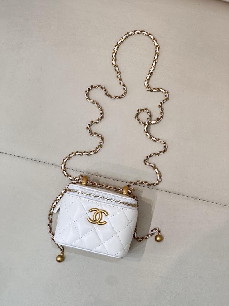 Chanel Mini Vanity With Chain White AP2292