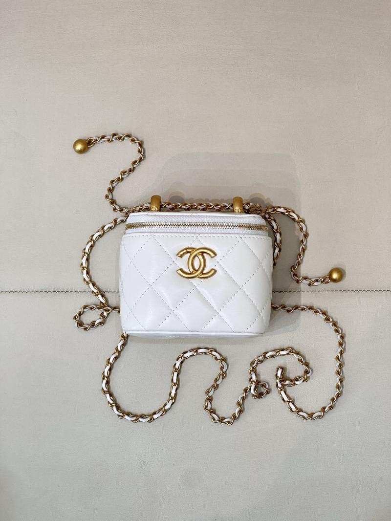 Chanel Mini Vanity With Chain White AP2292