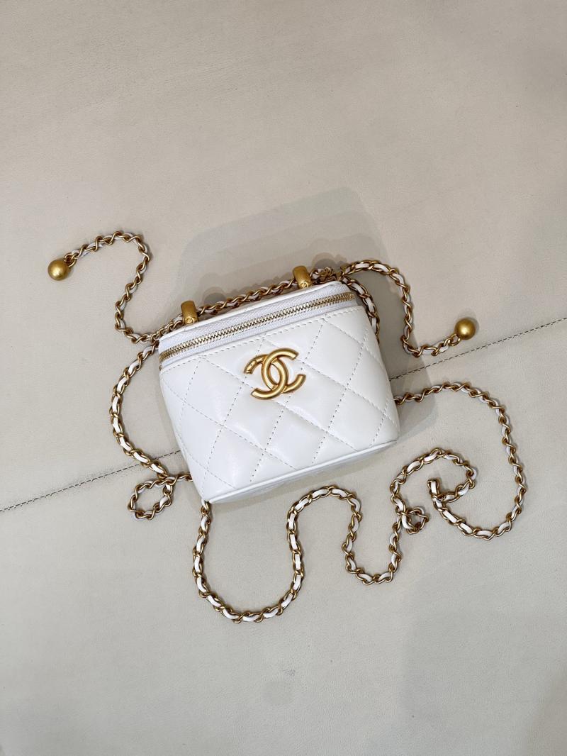 Chanel Mini Vanity With Chain White AP2292