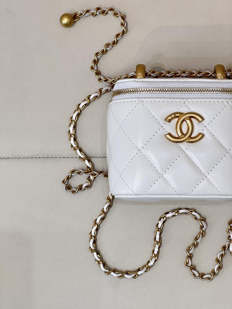 Chanel Mini Vanity With Chain White AP2292