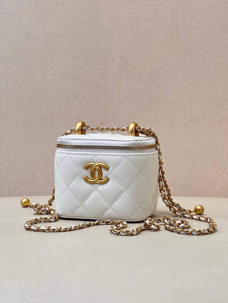 Chanel Mini Vanity With Chain White AP2292