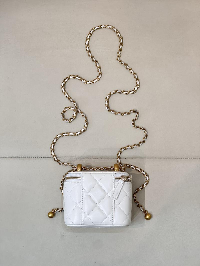 Chanel Mini Vanity With Chain White AP2292
