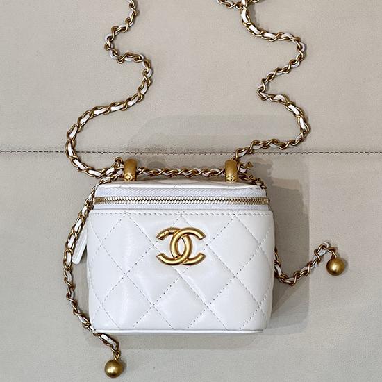 Chanel Mini Vanity With Chain White AP2292