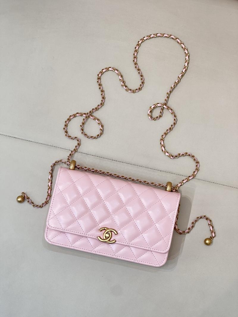 Chanel Shiny Calfskin WOC Purse Pink AP2289