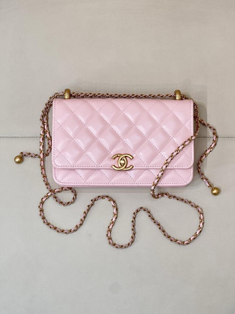 Chanel Shiny Calfskin WOC Purse Pink AP2289