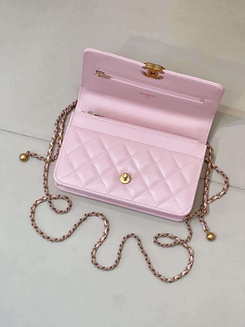 Chanel Shiny Calfskin WOC Purse Pink AP2289