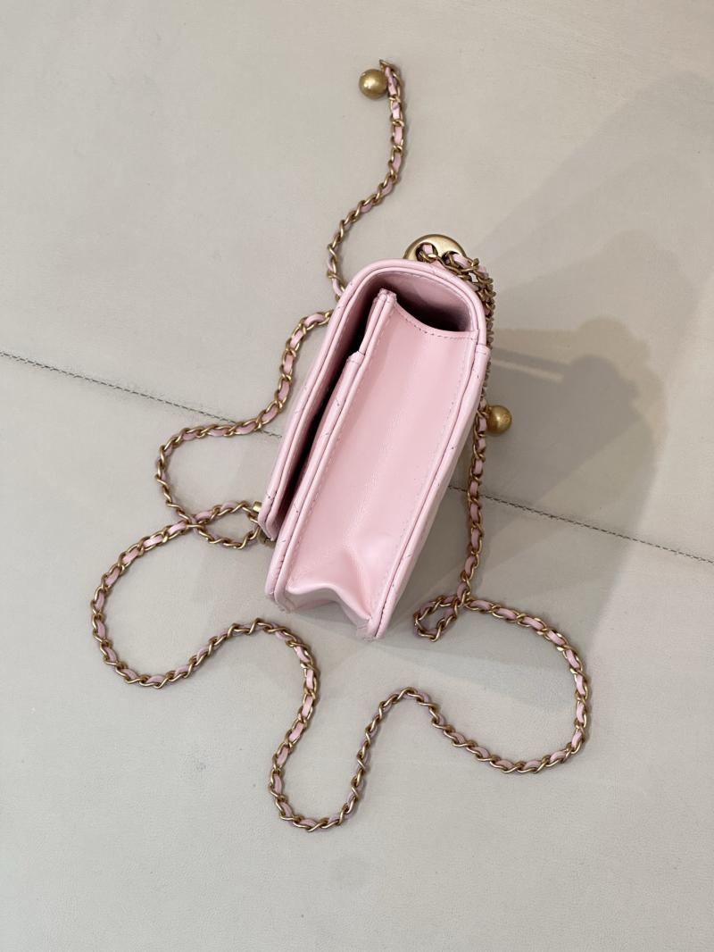 Chanel Shiny Calfskin WOC Purse Pink AP2289