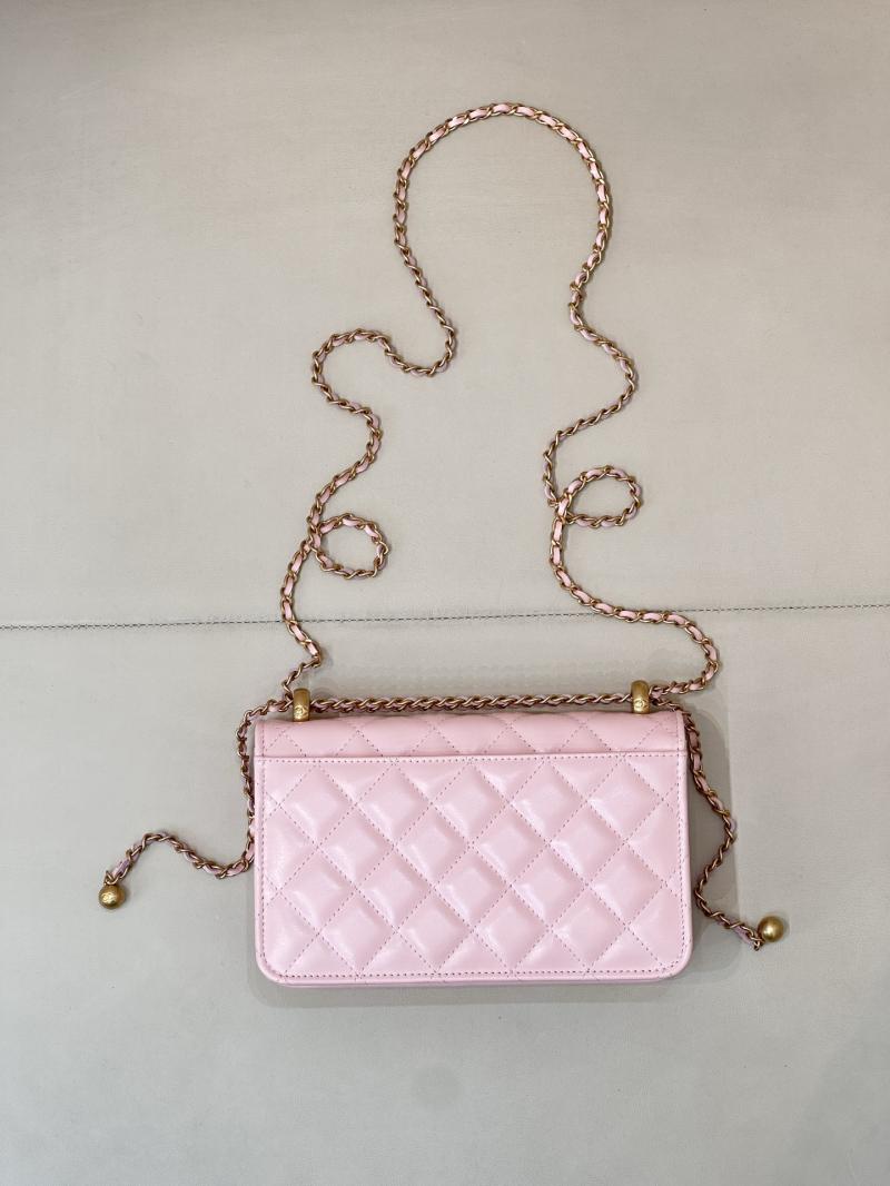 Chanel Shiny Calfskin WOC Purse Pink AP2289