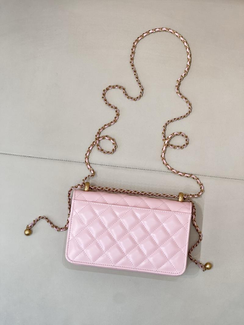 Chanel Shiny Calfskin WOC Purse Pink AP2289