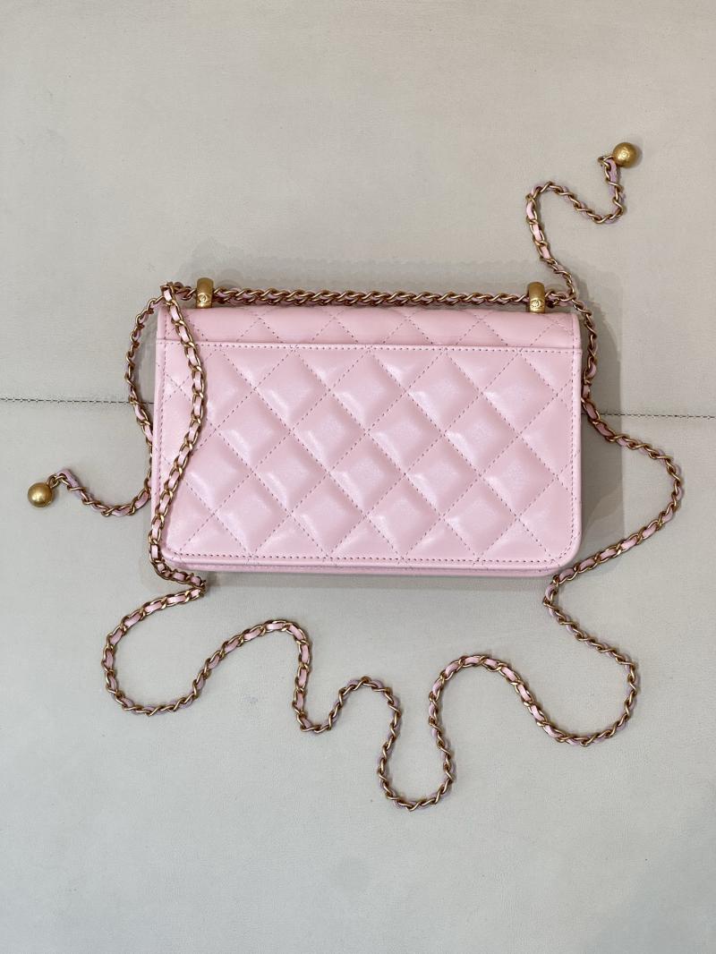 Chanel Shiny Calfskin WOC Purse Pink AP2289