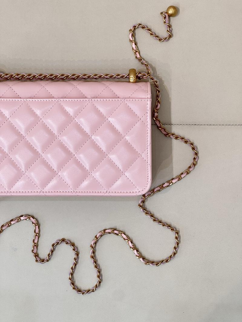 Chanel Shiny Calfskin WOC Purse Pink AP2289