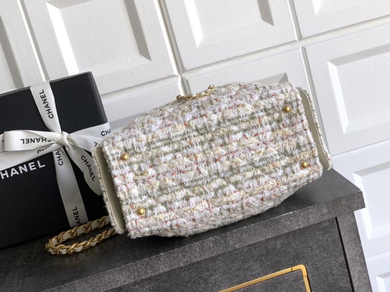 Chanel Tweed 25 Mini Handbag White AS5292