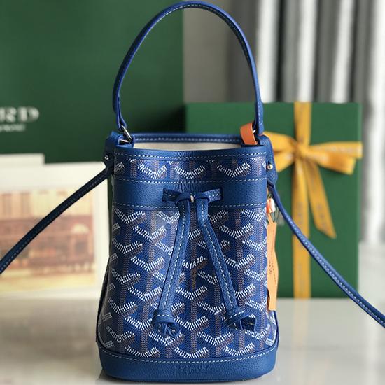 Goyard Petit Flot Mini Bucket Bag Blue G020251