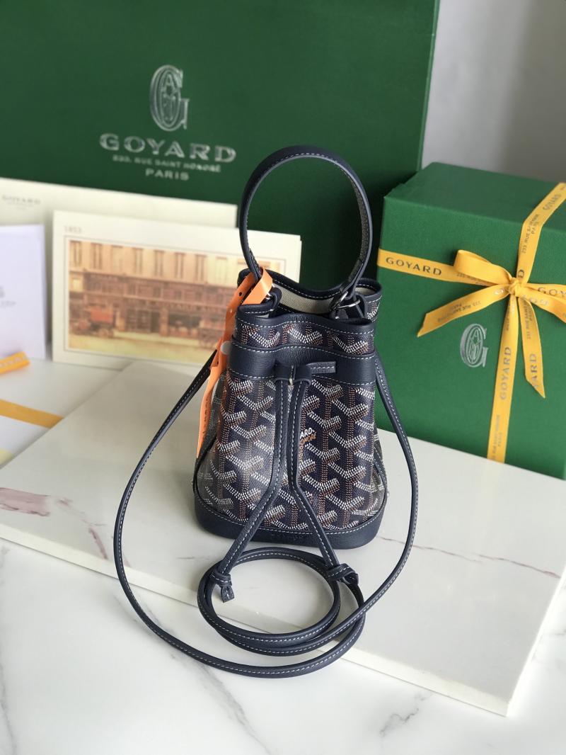 Goyard Petit Flot Mini Bucket Bag Navy G020251
