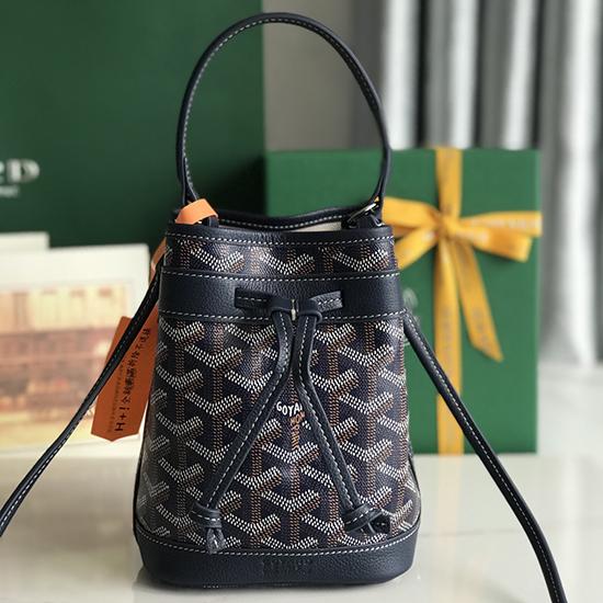 Goyard Petit Flot Mini Bucket Bag Navy G020251