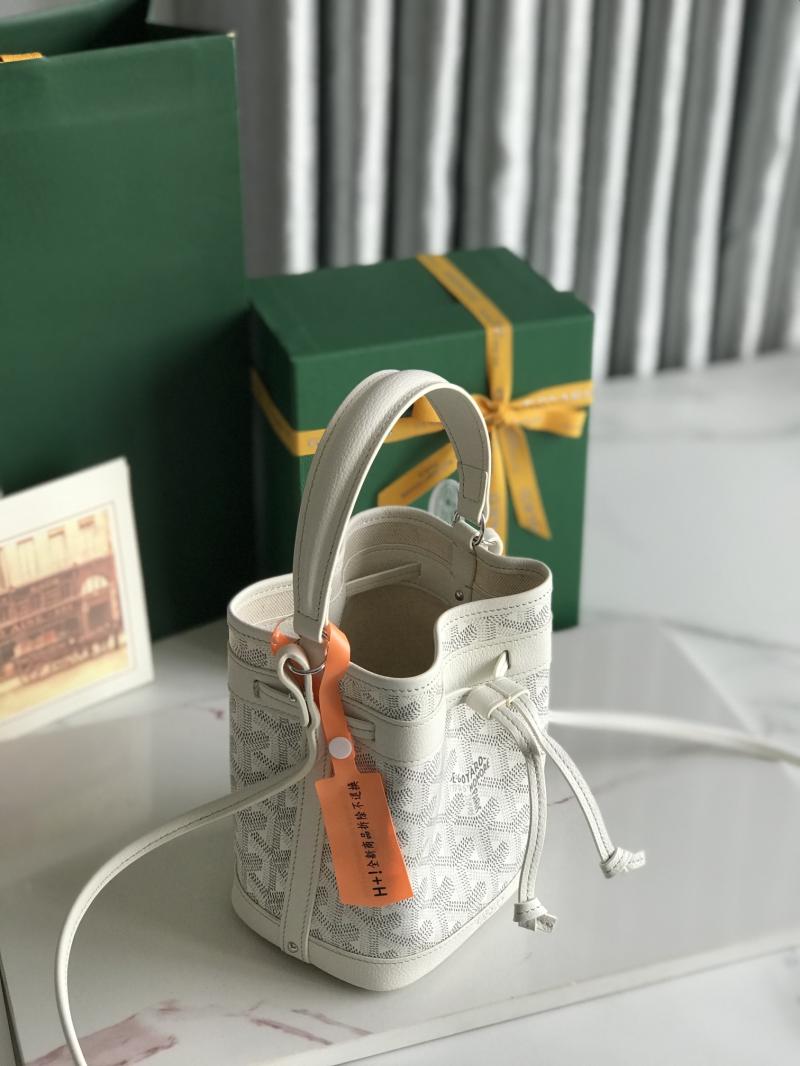 Goyard Petit Flot Mini Bucket Bag White G020251